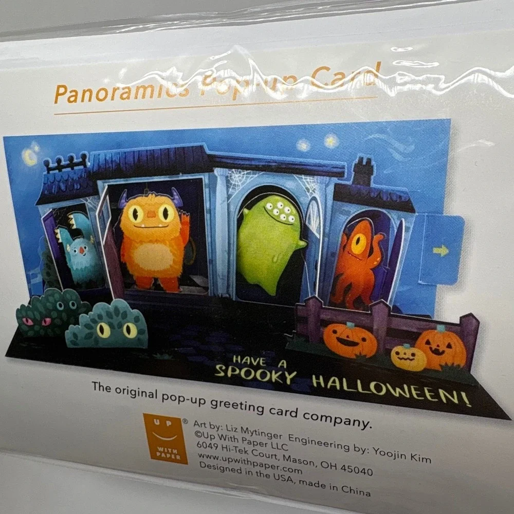 Up With Paper Haunted Monsters Halloween‎ Panoramics Pop-Up Light Up Card